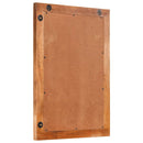 vidaXL barna tömör mangófa és üveg fürdőszobatükör 50x70x3 cm