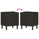 vidaXL fekete tömör mangófa éjjeliszekrény 40 x 33 x 46 cm