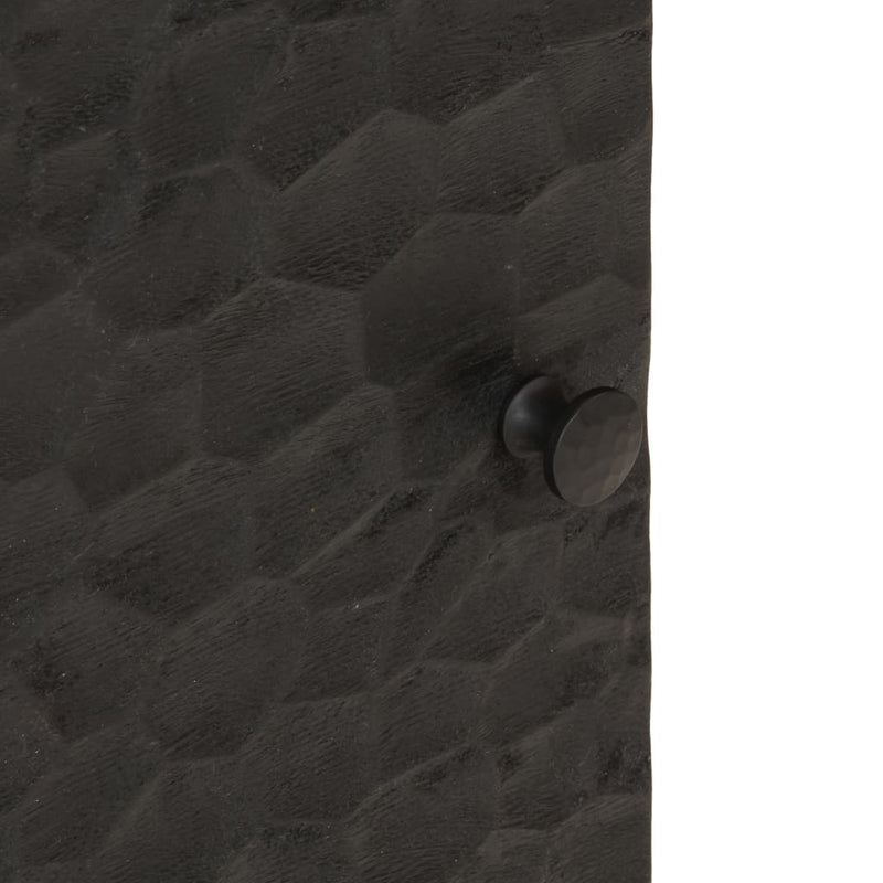 vidaXL fekete tömör mangófa éjjeliszekrény 40 x 33 x 46 cm