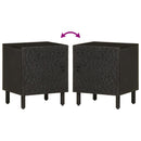 vidaXL 2 db fekete tömör mangófa éjjeliszekrény 40 x 33 x 46 cm