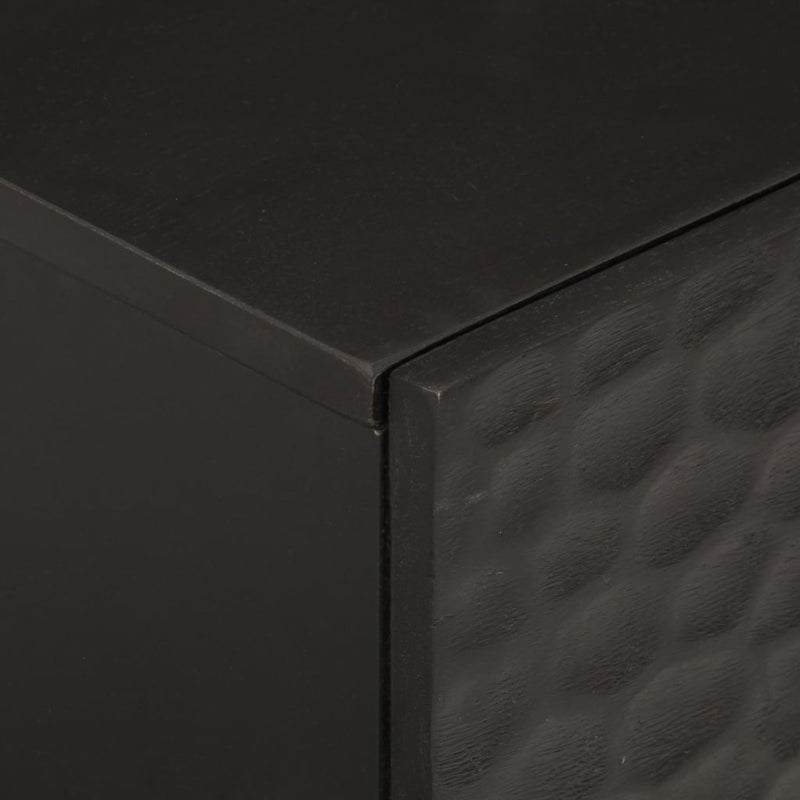 vidaXL 2 db fekete tömör mangófa éjjeliszekrény 40 x 33 x 46 cm