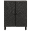 vidaXL fekete tömör mangófa tálalószekrény 60 x 33 x 75 cm