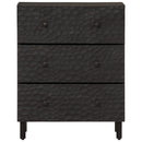 vidaXL fekete tömör mangófa tálalószekrény 60 x 33 x 75 cm