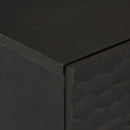 vidaXL fekete tömör mangófa tálalószekrény 60 x 33 x 75 cm