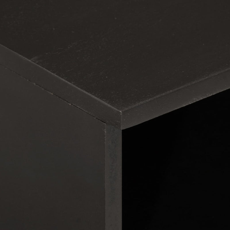 vidaXL 2 db fekete tömör mangófa éjjeliszekrény 40 x 33 x 46 cm