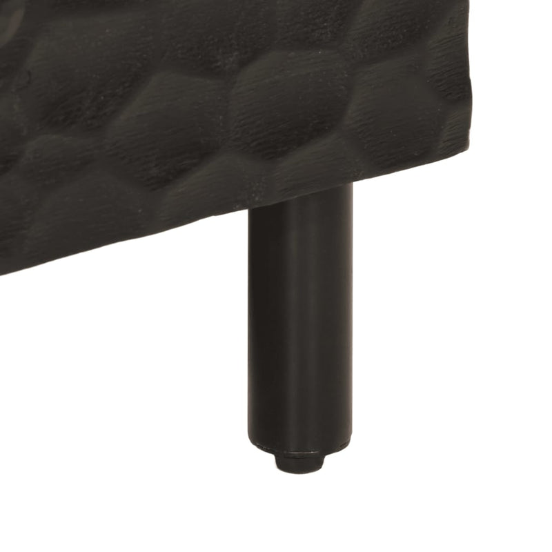 vidaXL 2 db fekete tömör mangófa éjjeliszekrény 40 x 33 x 46 cm