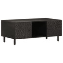 vidaXL fekete tömör mangófa dohányzóasztal 100 x 54 x 40 cm