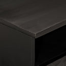vidaXL fekete tömör mangófa dohányzóasztal 80 x 54 x 40 cm