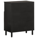 vidaXL fekete tömör mangófa tálalószekrény 60 x 33 x 75 cm