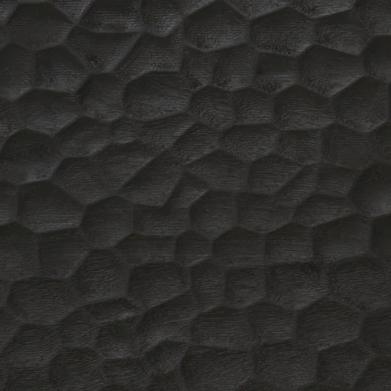 vidaXL fekete tömör mangófa és üveg fürdőszobatükör 50 x 70 x 2,5 cm