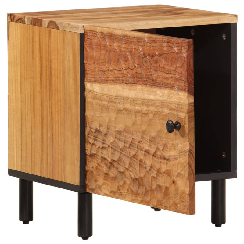 vidaXL 2 db tömör akácfa éjjeliszekrény 40 x 33 x 46 cm