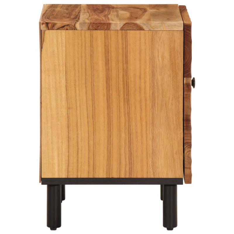 vidaXL 2 db tömör akácfa éjjeliszekrény 40 x 33 x 46 cm