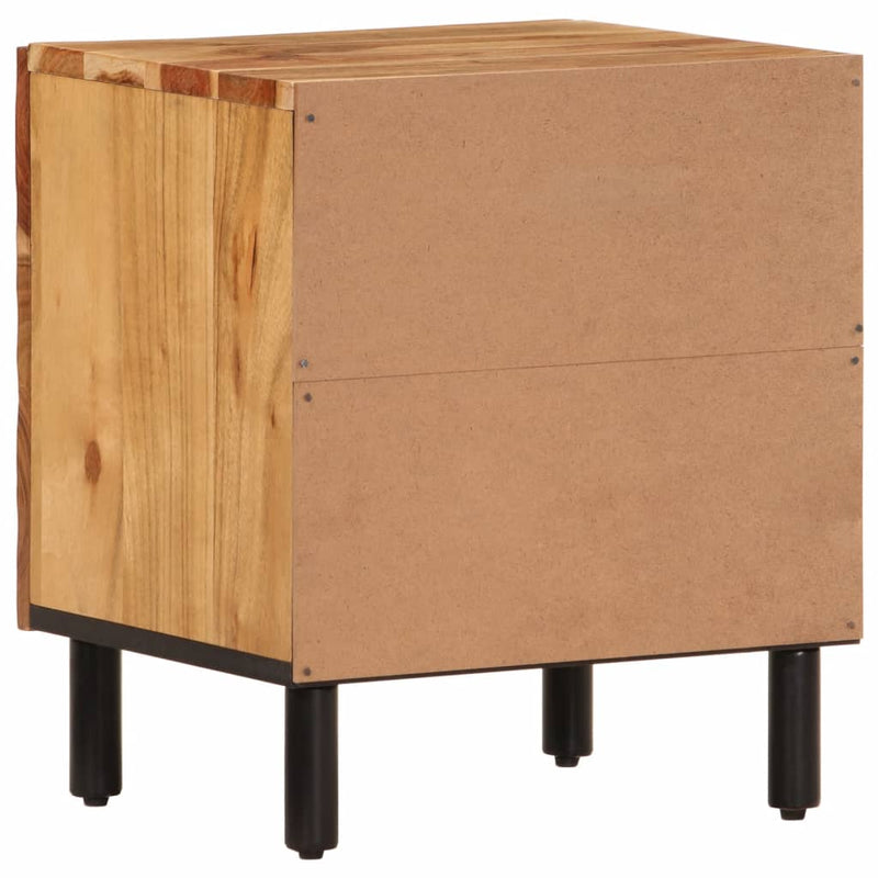 vidaXL 2 db tömör akácfa éjjeliszekrény 40 x 33 x 46 cm