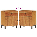 vidaXL tömör akácfa és szerelt fa éjjeliszekrény 50 x 33 x 60 cm