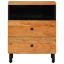 vidaXL tömör akácfa és szerelt fa éjjeliszekrény 50 x 33 x 60 cm