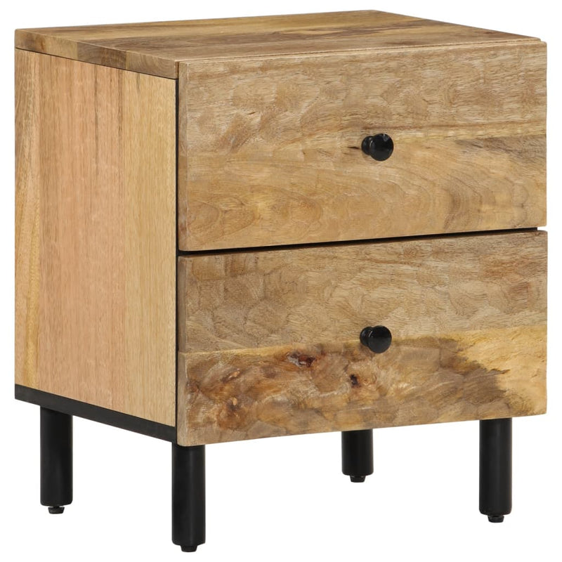 vidaXL 2 db tömör mangófa éjjeliszekrény 40 x 33 x 46 cm