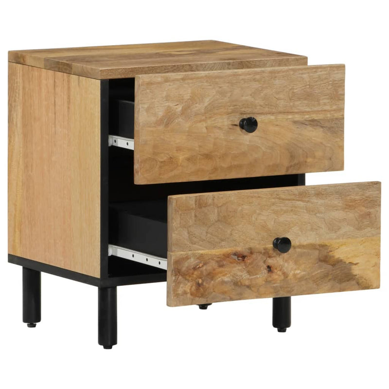 vidaXL 2 db tömör mangófa éjjeliszekrény 40 x 33 x 46 cm