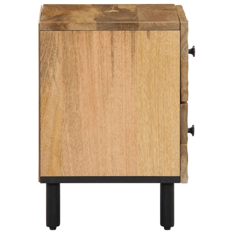 vidaXL 2 db tömör mangófa éjjeliszekrény 40 x 33 x 46 cm