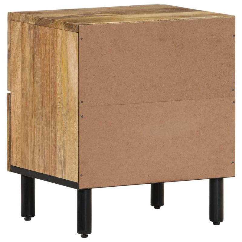 vidaXL 2 db tömör mangófa éjjeliszekrény 40 x 33 x 46 cm