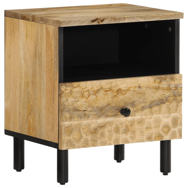 vidaXL 2 db tömör mangófa éjjeliszekrény 40 x 33 x 46 cm