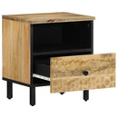 vidaXL 2 db tömör mangófa éjjeliszekrény 40 x 33 x 46 cm