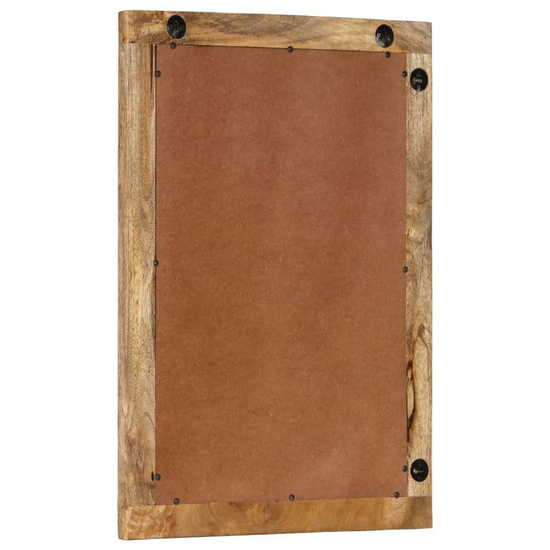 vidaXL tömör mangófa és üveg fürdőszobatükör 50 x 70 x 2,5 cm