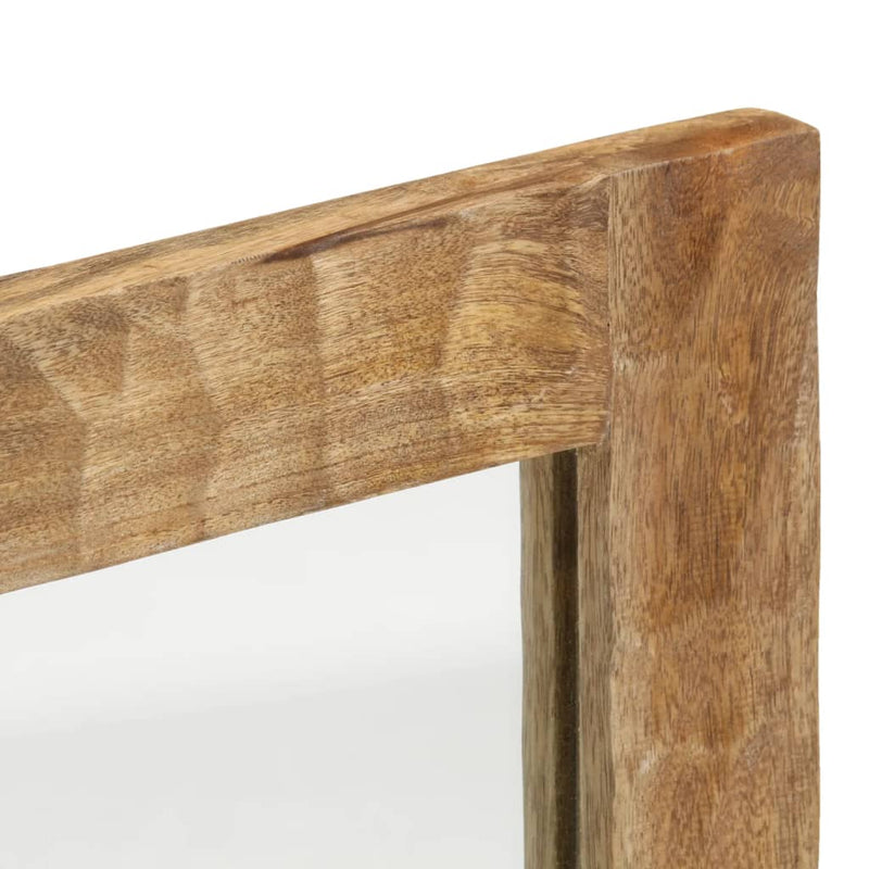 vidaXL tömör mangófa és üveg fürdőszobatükör 50 x 70 x 2,5 cm