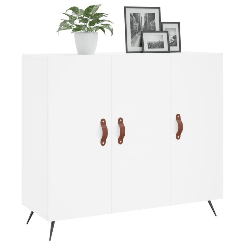 vidaXL fehér szerelt fa tálalószekrény 90 x 34 x 80 cm