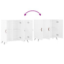 vidaXL fehér szerelt fa tálalószekrény 90 x 34 x 80 cm