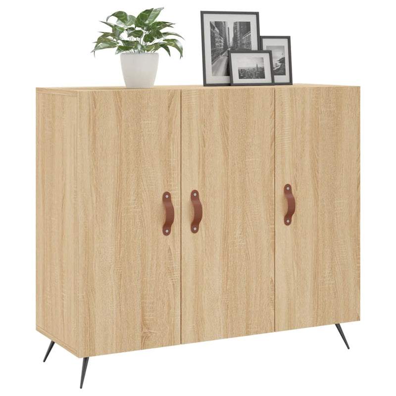 vidaXL sonoma tölgy színű szerelt fa tálalószekrény 90 x 34 x 80 cm