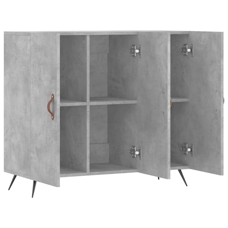 vidaXL betonszürke szerelt fa tálalószekrény 90 x 34 x 80 cm