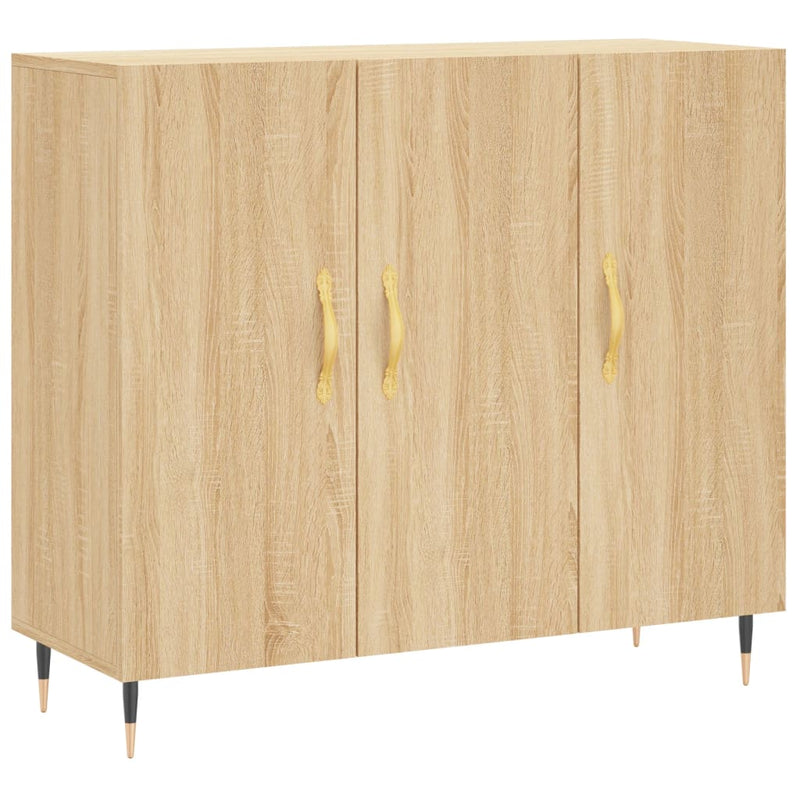 vidaXL sonoma tölgy színű szerelt fa tálalószekrény 90 x 34 x 80 cm