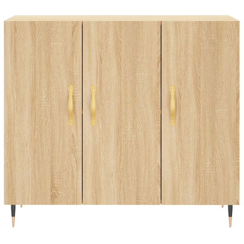 vidaXL sonoma tölgy színű szerelt fa tálalószekrény 90 x 34 x 80 cm