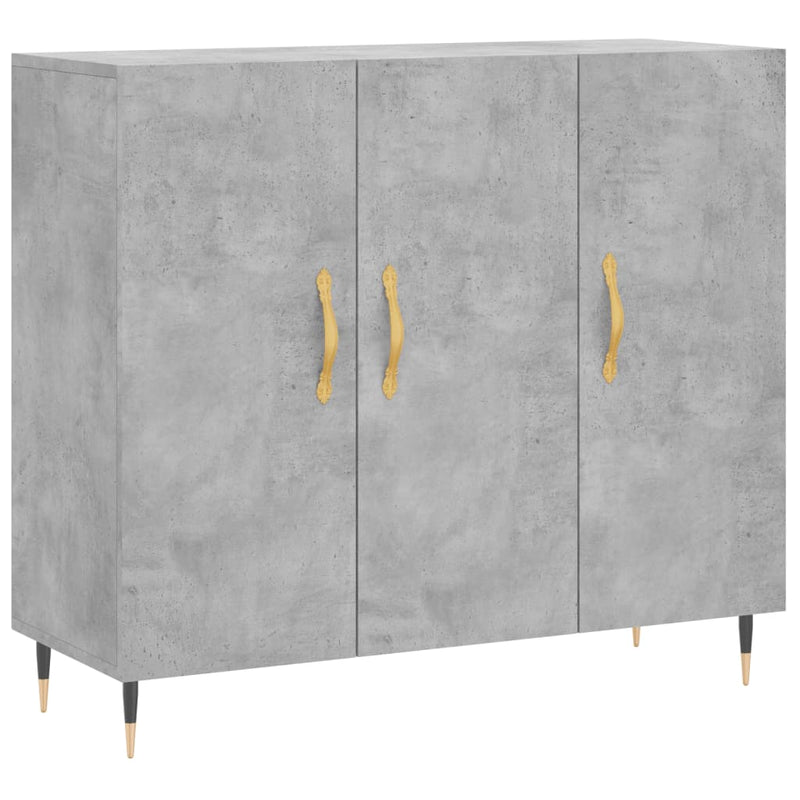 vidaXL betonszürke szerelt fa tálalószekrény 90 x 34 x 80 cm