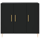 vidaXL fekete szerelt fa tálalószekrény 90 x 34 x 80 cm