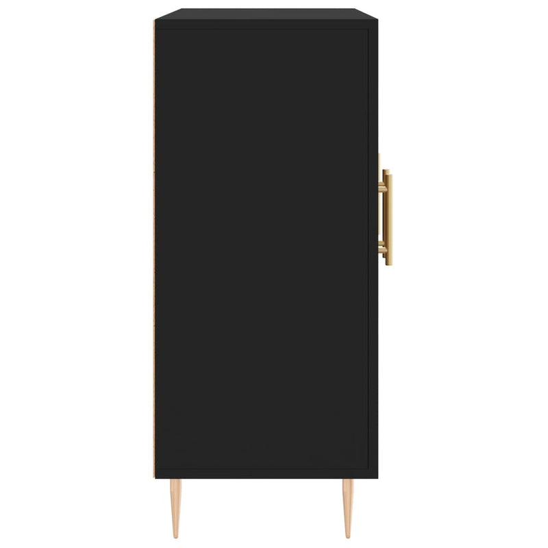 vidaXL fekete szerelt fa tálalószekrény 90 x 34 x 80 cm