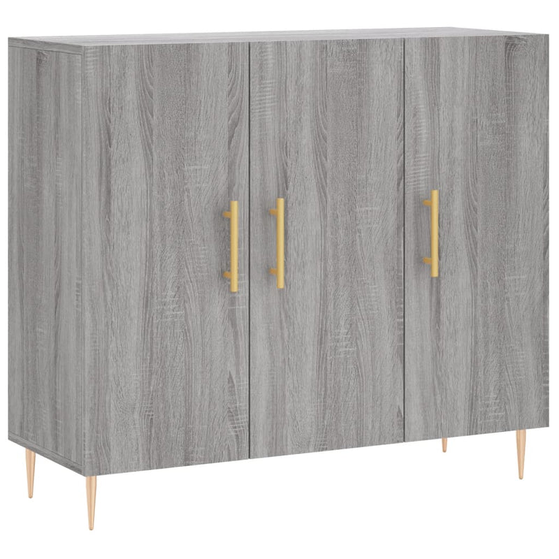 vidaXL szürke sonoma színű szerelt fa tálalószekrény 90 x 34 x 80 cm