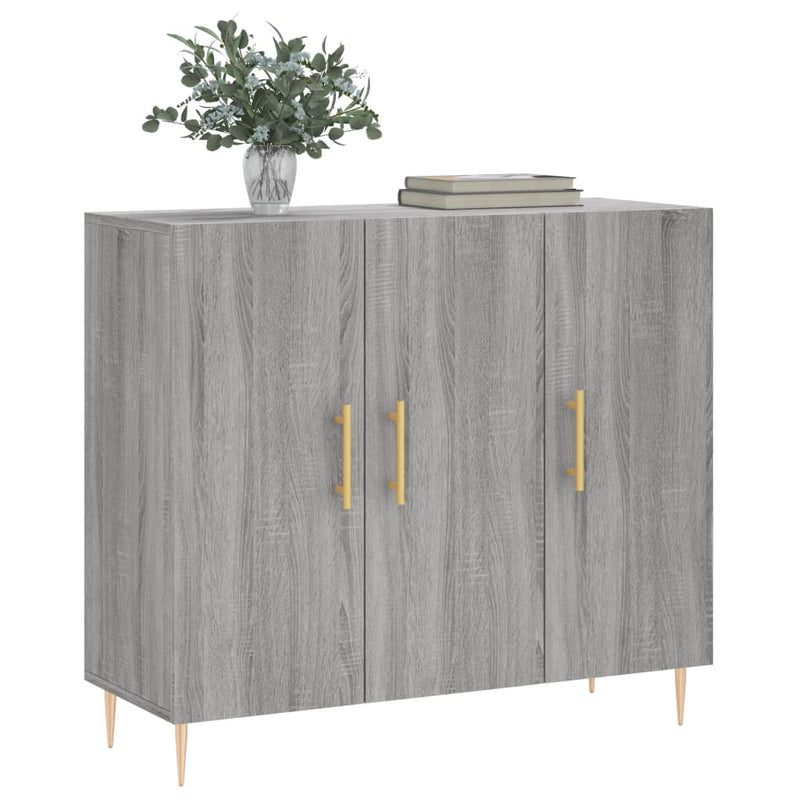 vidaXL szürke sonoma színű szerelt fa tálalószekrény 90 x 34 x 80 cm