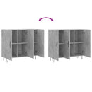 vidaXL betonszürke szerelt fa tálalószekrény 90 x 34 x 80 cm