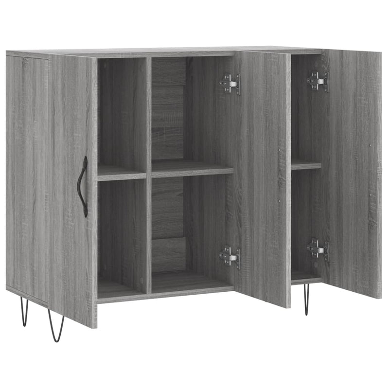 vidaXL szürke sonoma színű szerelt fa tálalószekrény 90 x 34 x 80 cm