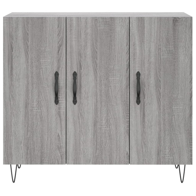 vidaXL szürke sonoma színű szerelt fa tálalószekrény 90 x 34 x 80 cm