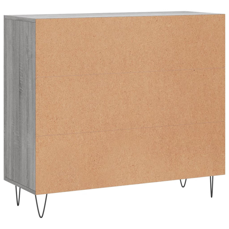 vidaXL szürke sonoma színű szerelt fa tálalószekrény 90 x 34 x 80 cm