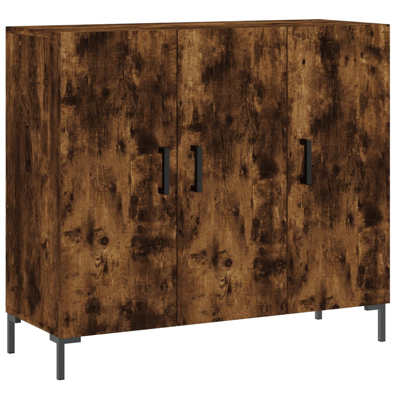 vidaXL füstös tölgy színű szerelt fa tálalószekrény 90 x 34 x 80 cm