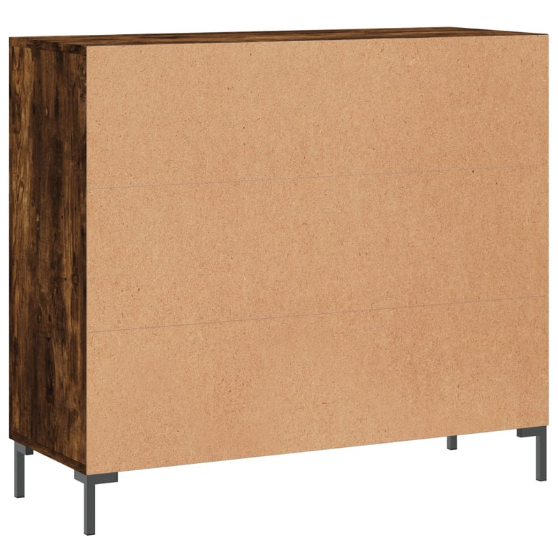 vidaXL füstös tölgy színű szerelt fa tálalószekrény 90 x 34 x 80 cm