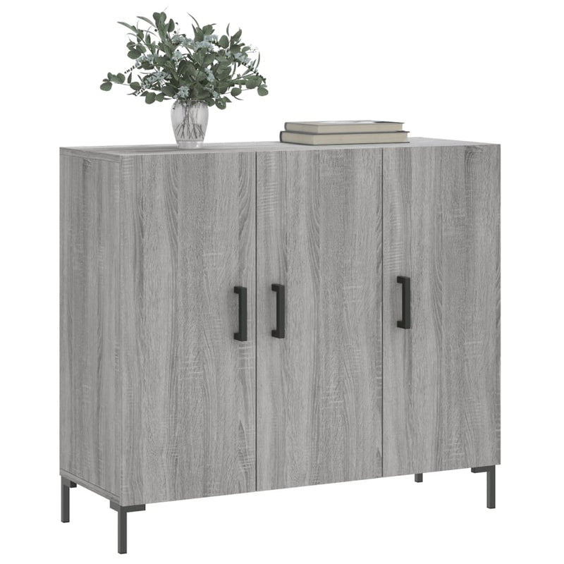 vidaXL szürke sonoma színű szerelt fa tálalószekrény 90 x 34 x 80 cm