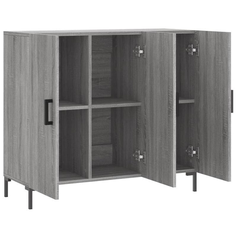 vidaXL szürke sonoma színű szerelt fa tálalószekrény 90 x 34 x 80 cm