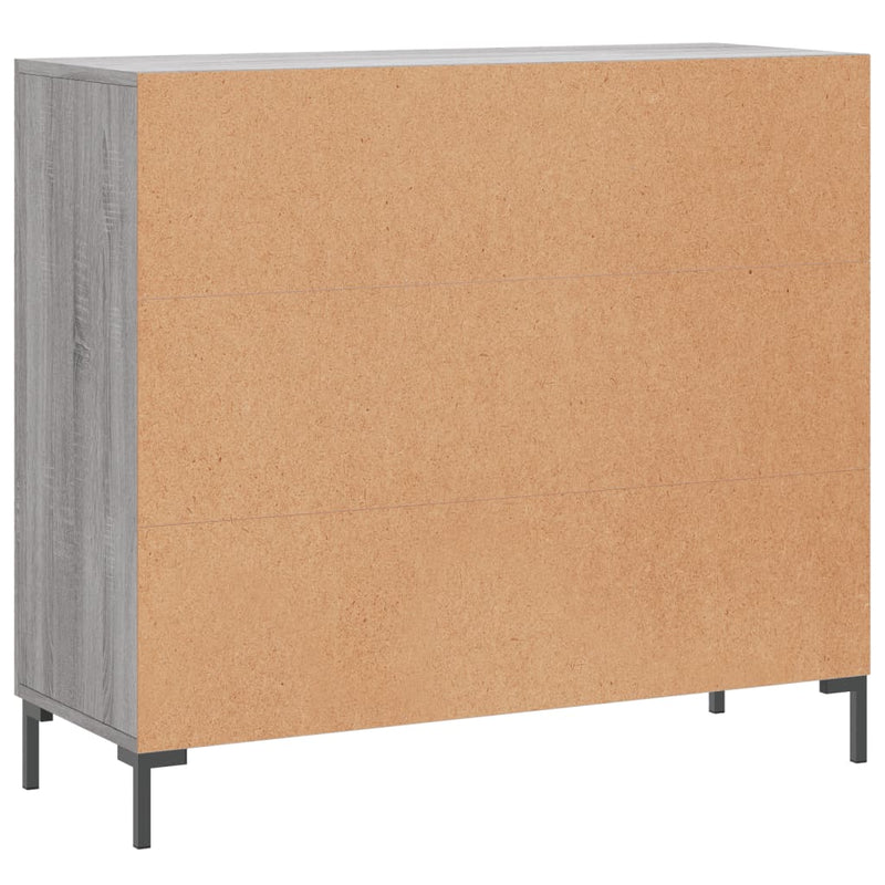 vidaXL szürke sonoma színű szerelt fa tálalószekrény 90 x 34 x 80 cm