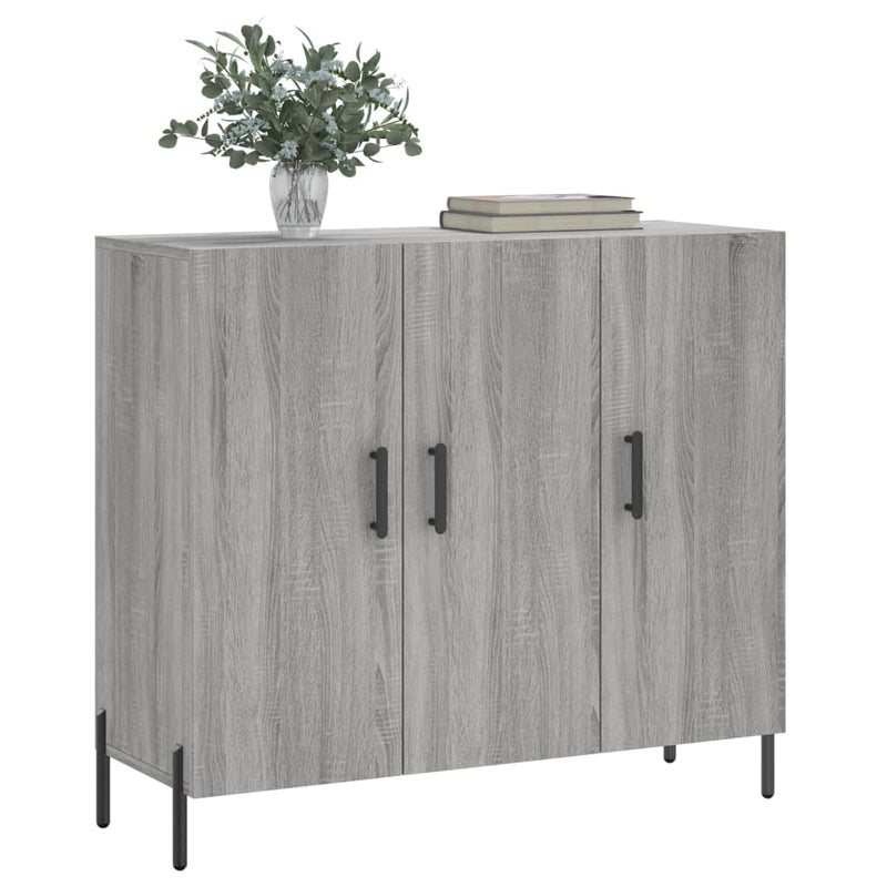 vidaXL szürke sonoma színű szerelt fa tálalószekrény 90 x 34 x 80 cm