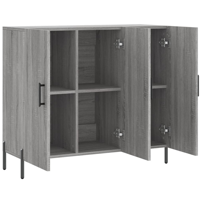vidaXL szürke sonoma színű szerelt fa tálalószekrény 90 x 34 x 80 cm
