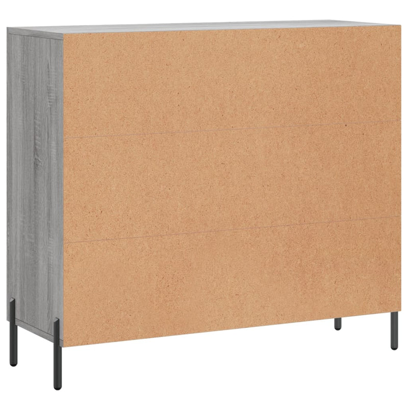 vidaXL szürke sonoma színű szerelt fa tálalószekrény 90 x 34 x 80 cm